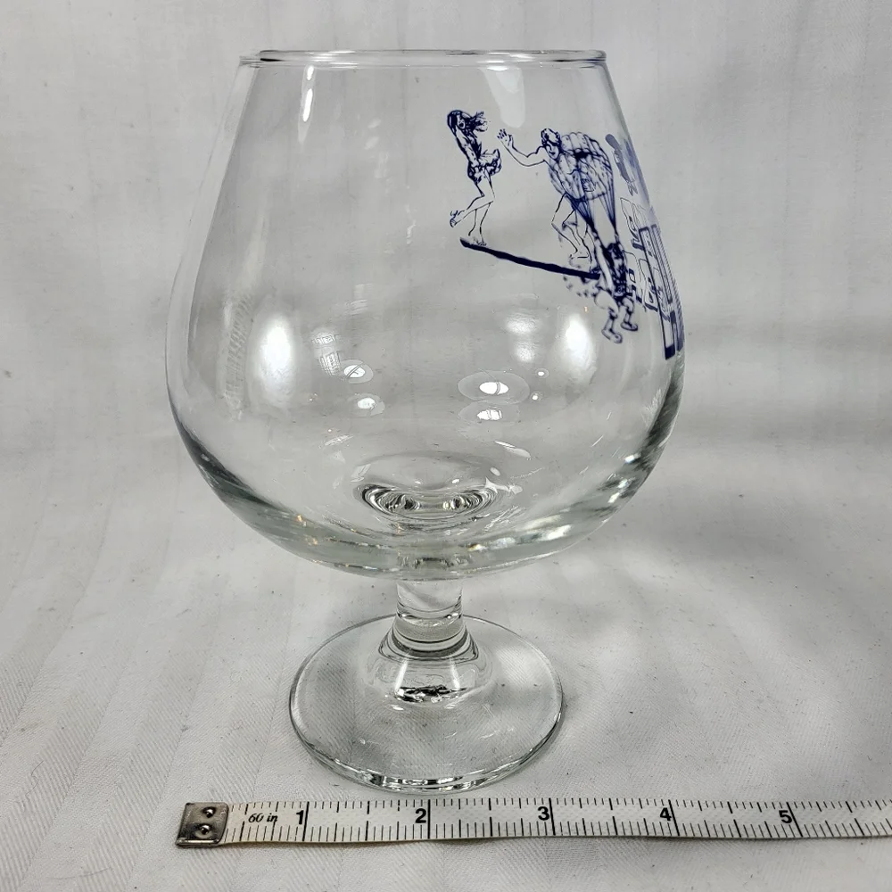 The Hangar Club Brandy Snifter GLASS Camp Springs Maryland Male Dancers